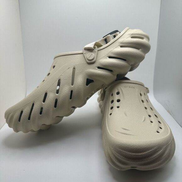 CROCS ECHO CLOG MENS 10 WOMENS 12 BONE WHITE - NEW - Picture 7 of 7